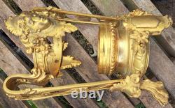 Bronze Doré Cassolette Bougeoir Napoléon III Top Qualité Cristal Arts Décoratifs