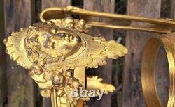 Bronze Doré Cassolette Bougeoir Napoléon III Top Qualité Cristal Arts Décoratifs