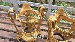 Bronze Doré Cassolette Bougeoir Napoléon III Top Qualité Cristal Arts Décoratifs