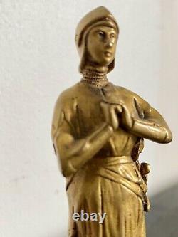 Bronze Doré Jeanne D'arc Sceau Cachet XIXe