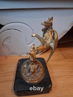 Bronze Doré sculpture Chimère demon Diable dragon XIXème Napoléon III