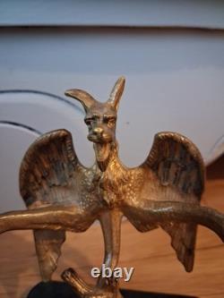 Bronze Doré sculpture Chimère demon Diable dragon XIXème Napoléon III