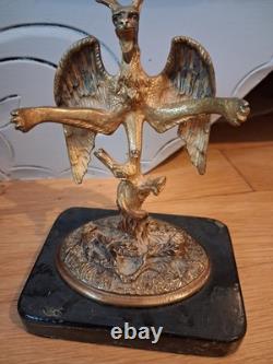 Bronze Doré sculpture Chimère demon Diable dragon XIXème Napoléon III