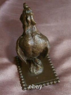 Bronze Napoléon III / fin XIXème Coq dans le goût d'Auguste Nicolas Cain
