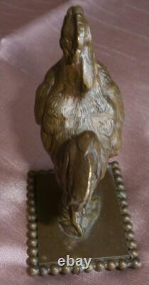 Bronze Napoléon III / fin XIXème Coq dans le goût d'Auguste Nicolas Cain