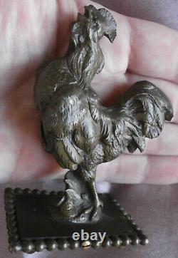 Bronze Napoléon III / fin XIXème Coq dans le goût d'Auguste Nicolas Cain