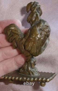 Bronze Napoléon III / fin XIXème Coq dans le goût d'Auguste Nicolas Cain