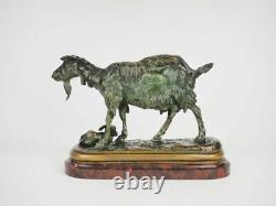 Bronze animalier de E. Frémiet XIXème (Chèvre au chevreau)