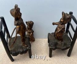 Bronze de Vienne 19Eme scène enfantine sculpture Figurine Collection Miniatures