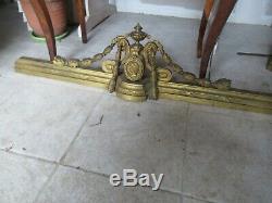 Bronze doré. Elément décoratif XIXème. Devant de cheminée 105x27cm. 7kg