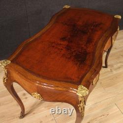 Bureau ancien époque Napoléon III meuble bronze 19ème siècle table