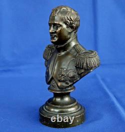 Buste de Napoléon 1er Empereur en Bronze Patiné d'Epoque XIXème Siècle