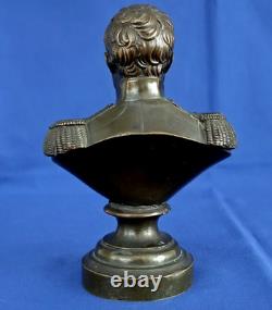 Buste de Napoléon 1er Empereur en Bronze Patiné d'Epoque XIXème Siècle