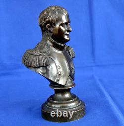 Buste de Napoléon 1er Empereur en Bronze Patiné d'Epoque XIXème Siècle
