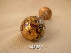 CACHET EN BRONZE DORE EMAILLE, EPOQUE FIN 19ème