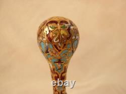 CACHET EN BRONZE DORE EMAILLE, EPOQUE FIN 19ème