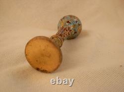 CACHET EN BRONZE DORE EMAILLE, EPOQUE FIN 19ème