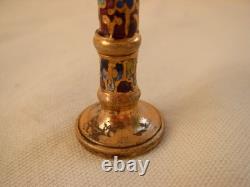 CACHET EN BRONZE DORE EMAILLE, EPOQUE FIN 19ème