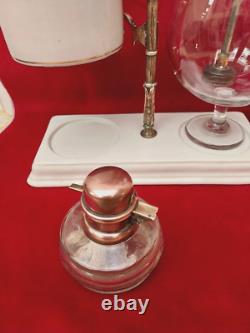 CAFETIERE à SIPHON BALANCIER, Système GABET, Porcelaine/Verre/Bronze 19ème NIII