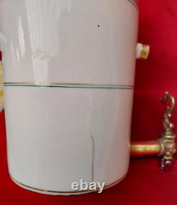CAFETIERE à SIPHON BALANCIER, Système GABET, Porcelaine/Verre/Bronze 19ème NIII