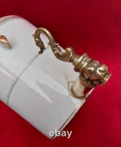 CAFETIERE à SIPHON BALANCIER, Système GABET, Porcelaine/Verre/Bronze 19ème NIII