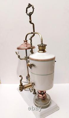 CAFETIERE à SIPHON BALANCIER, Système GABET, Porcelaine/Verre/Bronze 19ème NIII