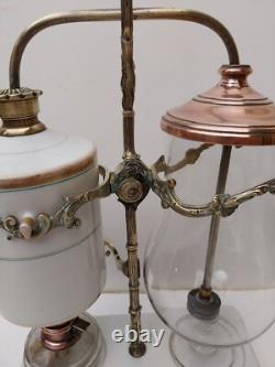 CAFETIERE à SIPHON BALANCIER, Système GABET, Porcelaine/Verre/Bronze 19ème NIII