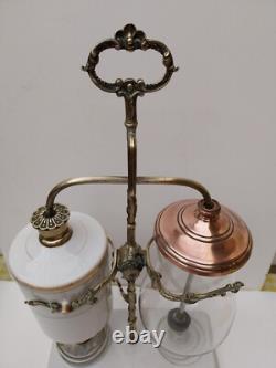 CAFETIERE à SIPHON BALANCIER, Système GABET, Porcelaine/Verre/Bronze 19ème NIII