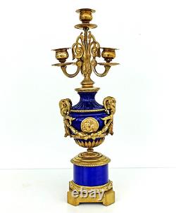 CANDELABRE Style Louis XVI Bronze Porcelaine Epoque Napoléon III XIXème Siècle