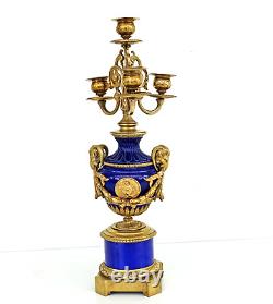 CANDELABRE Style Louis XVI Bronze Porcelaine Epoque Napoléon III XIXème Siècle