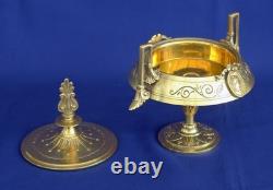 CASSOLETTE Couverte Bronze Doré Profil Antique Goût Barbedienne XIXème Siècle