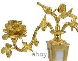 CHANDELIERS Kaminuhr Empire clock bronze pendule bougeoir vase bougeoir
