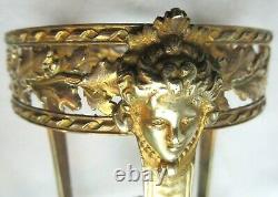 Cabinet de curiosité Oeuf d'autruche support bronze femmes antiques Napoléon III