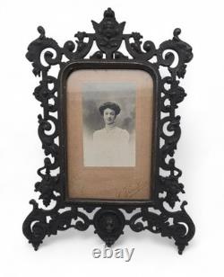Cadre Bronze Patine Noir Napoléon III XIXeme 19th Ange Lion