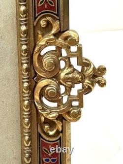 Cadre Porte Photos Bronze doré et Email Cloisonné Napoléon III Barbedienne