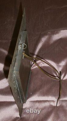 Cadre porte photo Napoléon III en bronze patiné Décor Fleurs Oiseau & Papillon