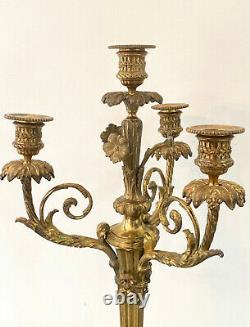 Candélabre en Bronze de style Louis XVI par Thiébaut Frères époque Napoleon III