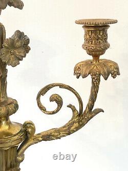 Candélabre en Bronze de style Louis XVI par Thiébaut Frères époque Napoleon III