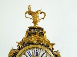 Cartel Boulle pendule Louis XV empire clock antique bronze 19eme Napoleon III