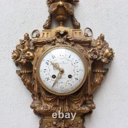 Cartel Bronze Doré Susse Frères Napoléon III Ormolu Cartel Clock Circa 1870