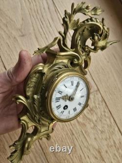 Cartel De Carrosse Pendulette Pendule XIX Bronze Dore Era Napoleon III viardo