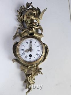 Cartel De Carrosse Pendulette Pendule XIX Bronze Dore Era Napoleon III viardo