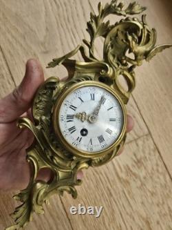 Cartel De Carrosse Pendulette Pendule XIX Bronze Dore Era Napoleon III viardo