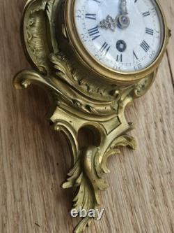 Cartel De Carrosse Pendulette Pendule XIX Bronze Dore Era Napoleon III viardo