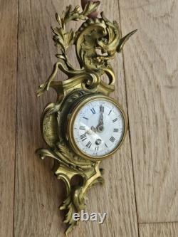 Cartel De Carrosse Pendulette Pendule XIX Bronze Dore Era Napoleon III viardo