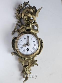 Cartel De Carrosse Pendulette Pendule XIX Bronze Dore Era Napoleon III viardo