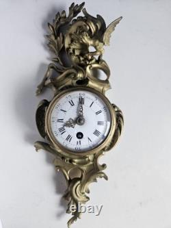 Cartel De Carrosse Pendulette Pendule XIX Bronze Dore Era Napoleon III viardo