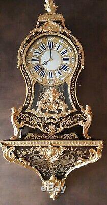 Cartel XVIII Marqueterie Boulle Napoléon III, pendule bronze, clock