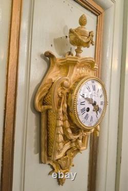 Cartel d'alcôve en bronzes dorés d'aprés un modéle d'Osmond Epoque Napoléon III