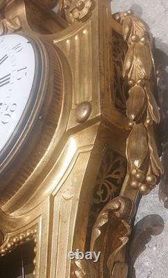 Cartel d'applique style Louis XVI époque Napoléon III Bronze Doré